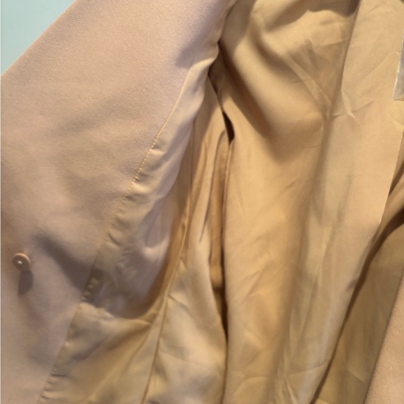 Express Tan blazer preppy double breasted office workwear neutral minimalist - Picture 12 of 16